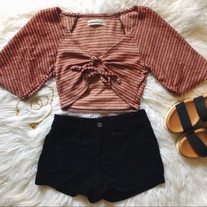 Carmar black high waisted shorts